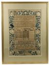 Appraisal: FINE SAMPLER - Large Scale Sampler on Linen 'Wrought by