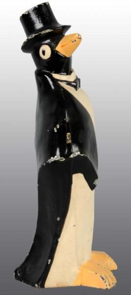 Appraisal: Cast Iron Penguin in Top Hat Doorstop Description Made by