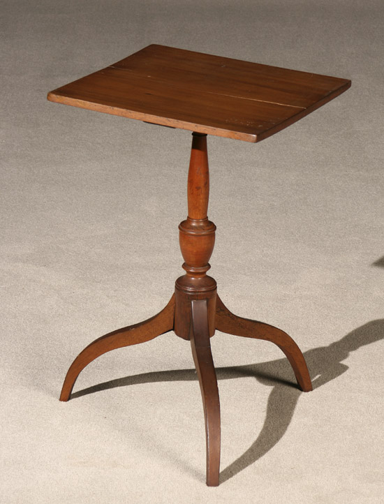 Appraisal: Federal Maple Tripod Candlestand New England Early th Century Top