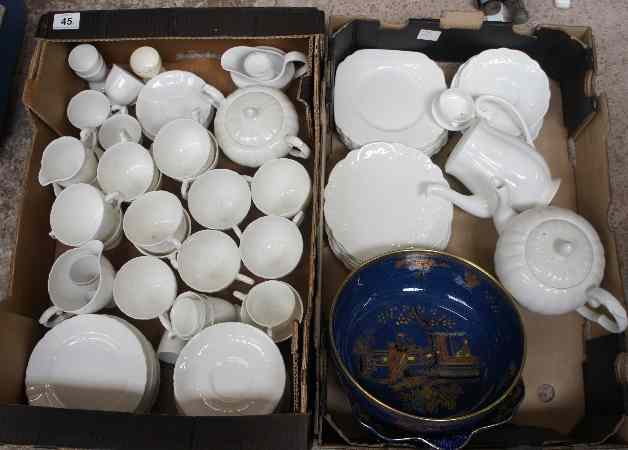 Appraisal: Two Trays consisting of Aynsley White Ware Dinner Service and