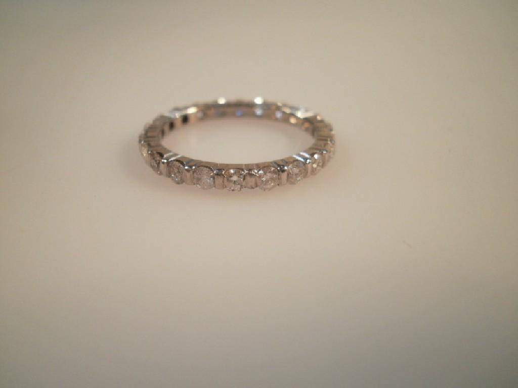 Appraisal: An ct gold diamond set full hoop eternity ring stones