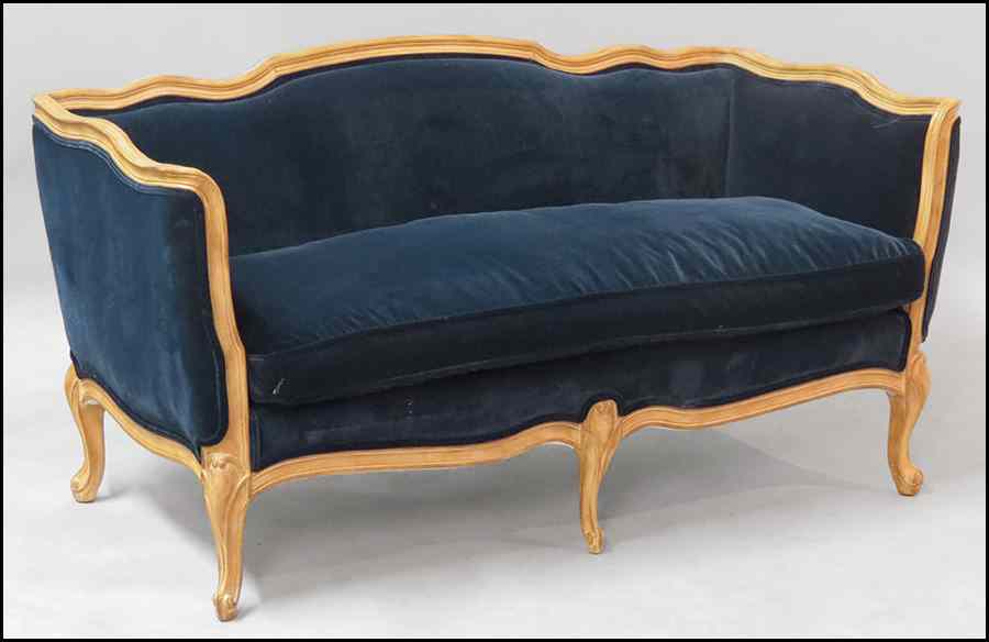 Appraisal: FRENCH BLONDEWOOD CANAPE H '' x W '' x D