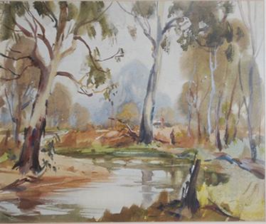 Appraisal: ERNEST VOGEL YARRA JUNCTION WATERCOLOUR X CM ERNEST VOGEL YARRA