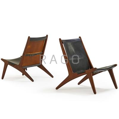 Appraisal: UNO AND OSTEN KRISTIANSSON LUXUS VITTSJO Pair of Hunting chairs