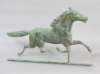 Appraisal: A Running Horse Form Weathervane A running horse form weathervane