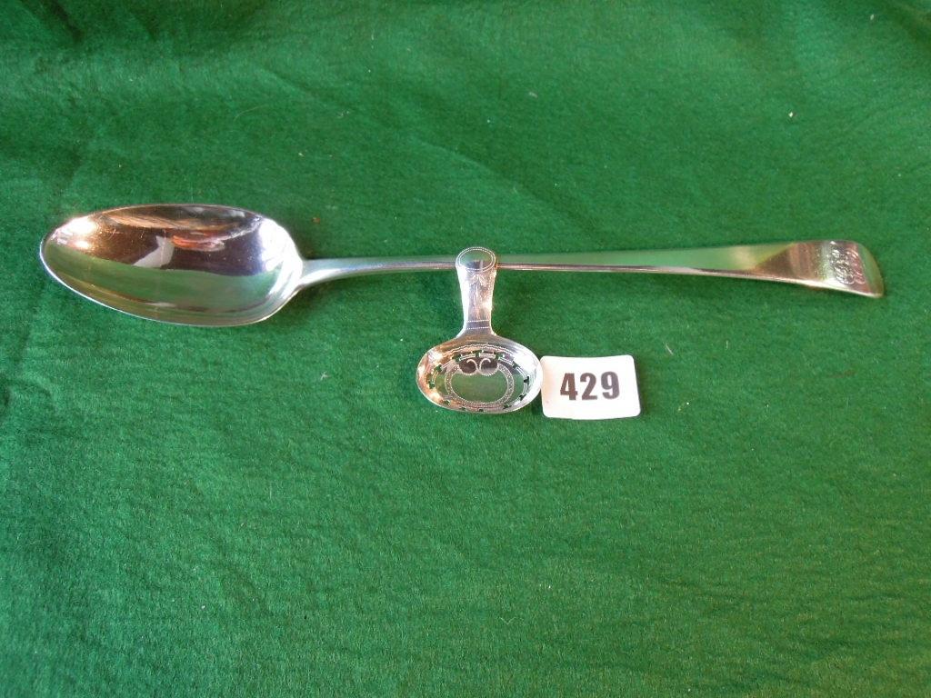 Appraisal: A George III silver basting spoon made by William Sumner