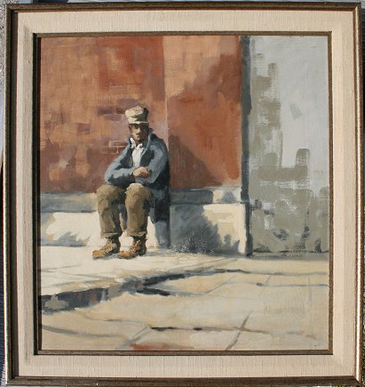 Appraisal: HICKEY Charles American th C Street Urchin OIL Canvas ''