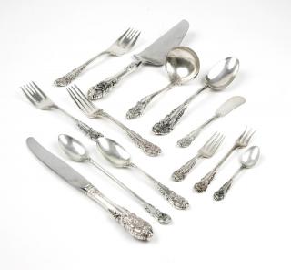 Appraisal: A Wallace sterling silver flatware service Mid- th century Wallingfort