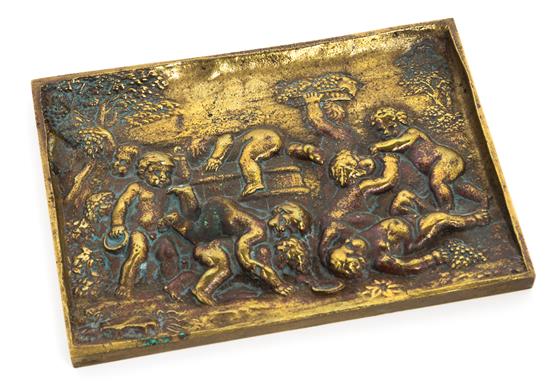 Appraisal: Sale Lot A Continental Bronze Relief Plaque th century depicting