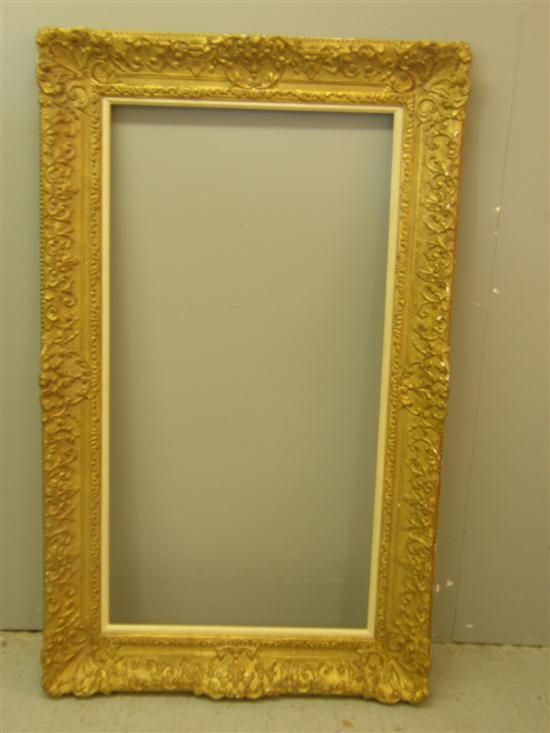 Appraisal: th century gilt moulded wood and gesso picture frame aperture