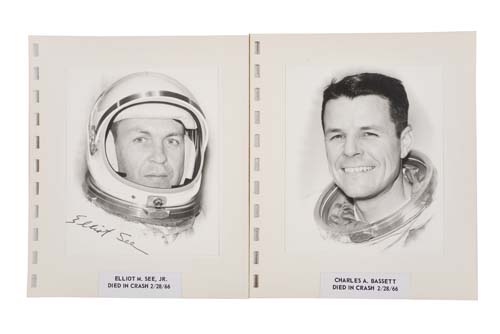 Appraisal: Original Gemini Crew Photographic Portraits of Elliot See and Charles