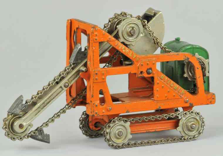 Appraisal: KENTON BUCKEYE DITCHER Cast iron open frame painted orange green