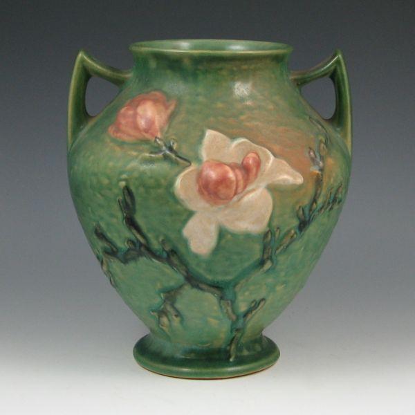 Appraisal: Roseville Magnolia vase in green Marked Roseville USA - Mint