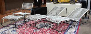 Appraisal: lot of Mid Century 'Bronze Age' outdoor furniture suite by