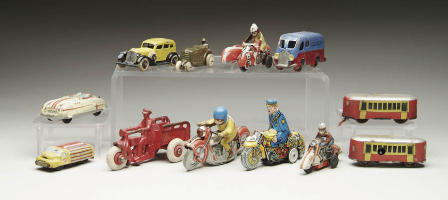 Appraisal: LOT OF MINIATURE VEHICLES Miscellaneous lot comprised of cast iron