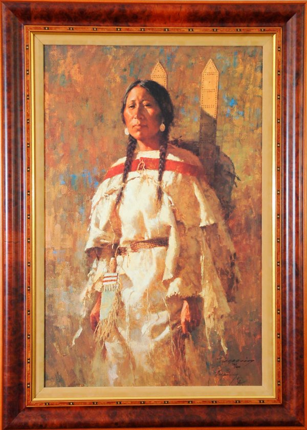 Appraisal: Howard Terpning American - Limited Edition print on canvas Cheyenne