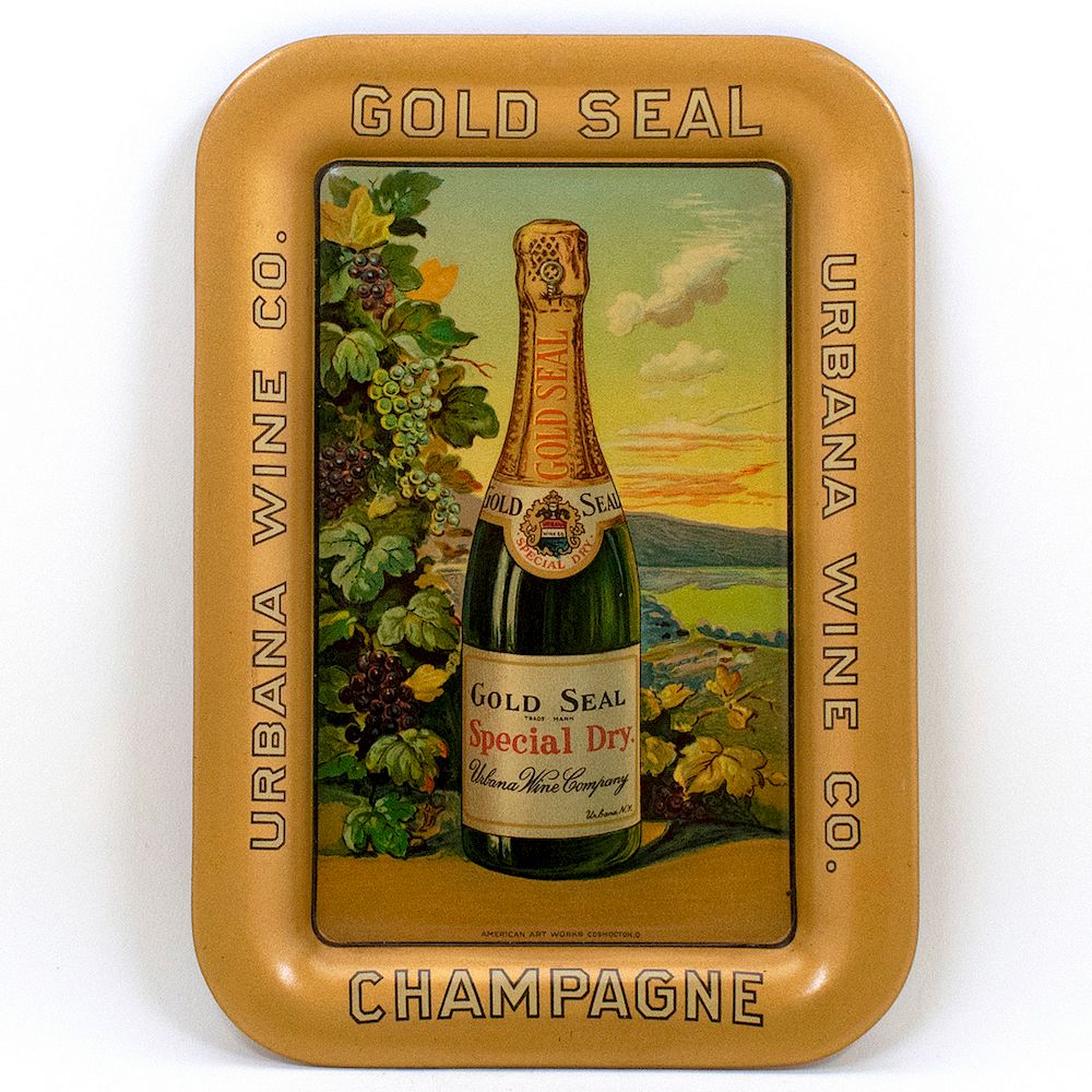 Appraisal: Urbana Wine Gold Seal Champagne Tip Tray Reference n a