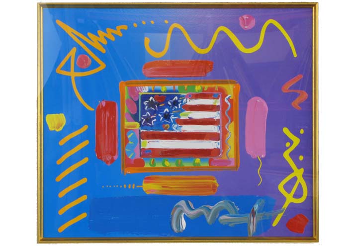 Appraisal: PETER MAX ACRYLIC PAINTING ON PAPER New York born titled