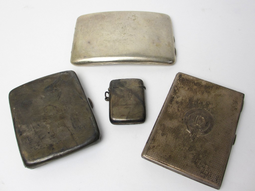 Appraisal: A Victorian silver notecase of rectangular form engine turned decoration