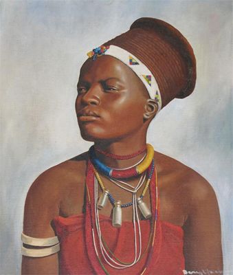 Appraisal: Beryl Jackson th Century Portrait of a Zulu woman Signed