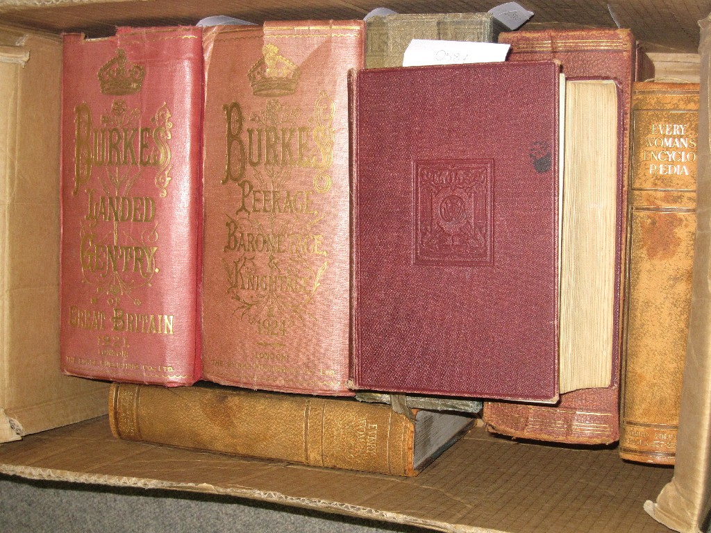 Appraisal: Box of assorted books - Burke's Peerage etc