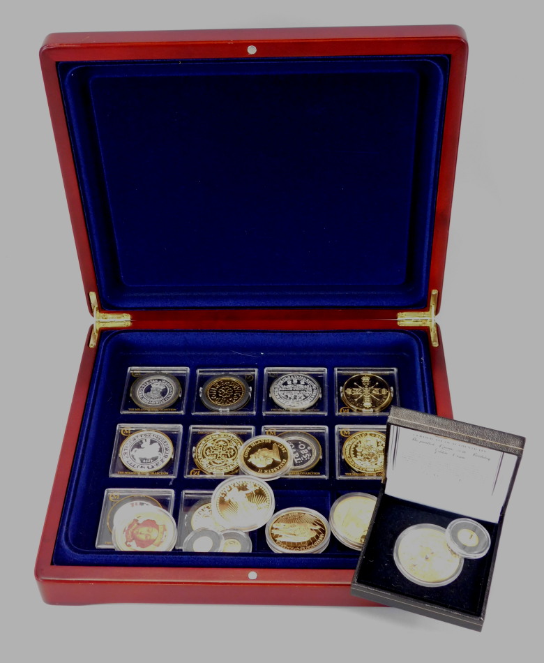 Appraisal: Various commemorative coins to include some gold plated and two