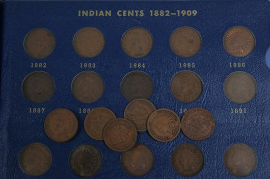 Appraisal: COLLECTION U S FLYING EAGLE AND INDIAN HEAD CENTS Complete