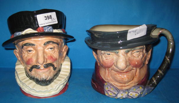 Appraisal: Royal Doulton large Character Jugs Tony Weller D and Beefeater