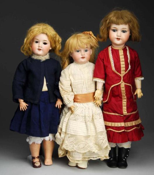 Appraisal: Lot of Large Bisque Dolls Description Germany Ca Bisque shoulder