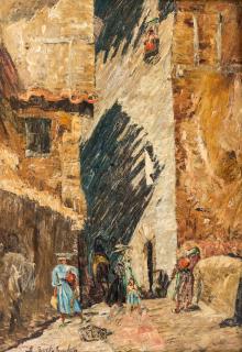 Appraisal: ALEKSEY VASILIEVICH GRITCHENKO UKRAINIAN - Rue d Albarracin Aragon oil