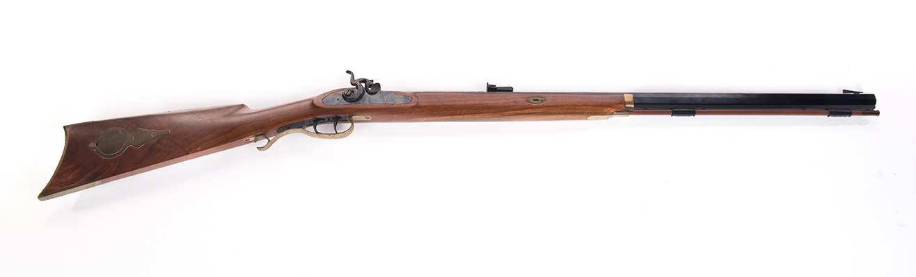 Appraisal: THOMPSON PERCUSSION RIFLE American th century Walnut stock with brass