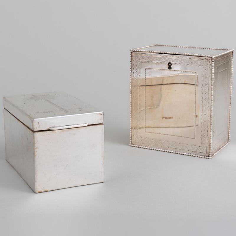 Appraisal: Dutch Silver Box and Italian Silver Box The Dutch box