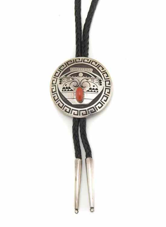 Appraisal: A San Juan Sterling Silver Bolo Tie attributed to Bobby