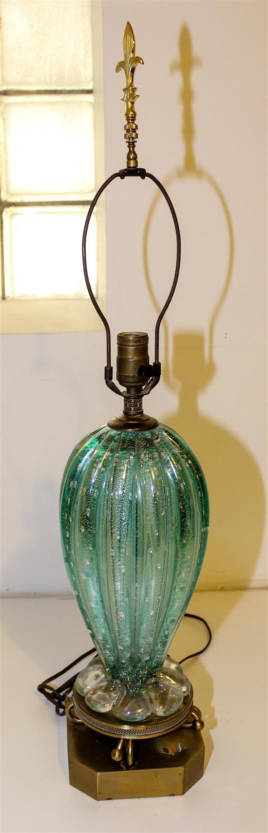 Appraisal: Sale Lot An Italian Glass Lamp mid th century of