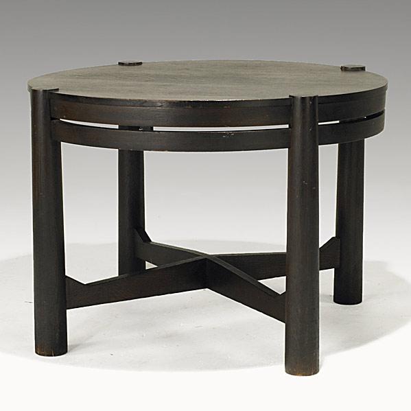 Appraisal: TOBEY FURNITURE CO Library table with flaring legsUnmarked x