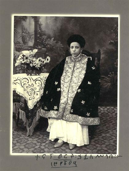 Appraisal: Photographs Signed Ethiopian Royal Family ca Photograph signed Salassie Haile