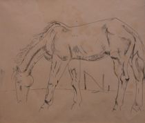 Appraisal: William Sommer American - This ink drawing is entitled Horse