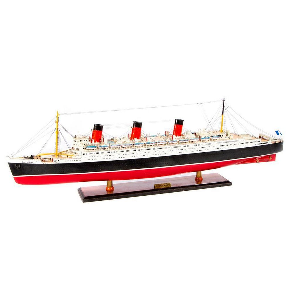 Appraisal: Ocean Liner Memorabilia Fully Assembled RMS Queen Mary Liner Wooden