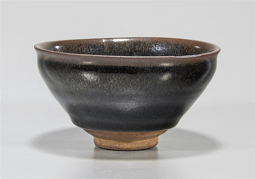 Appraisal: Chinese black glazed ceramic tea bowl D approx Condition normal