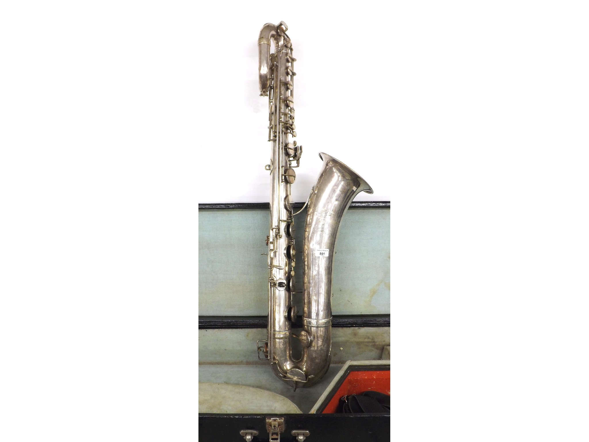 Appraisal: Henri Selmer silver plated baritone saxophone circa ser no with