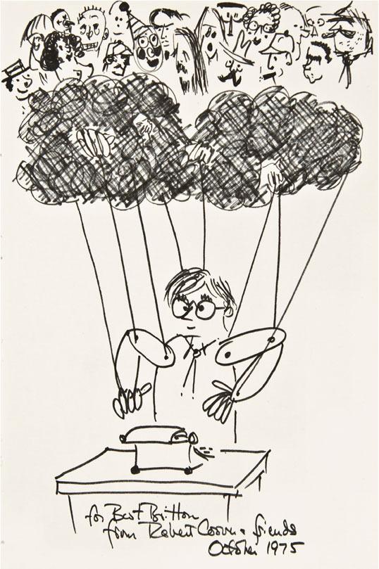 Appraisal: Robert COOVER American - Self-portrait ink on paper x inches