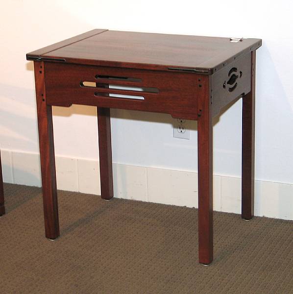 Appraisal: An Arts amp Crafts style mahogany and ebony side table