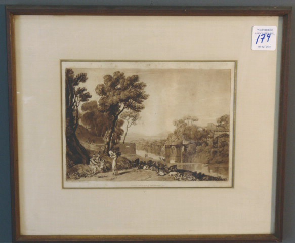 Appraisal: Framed landscape engraving by C Turner x