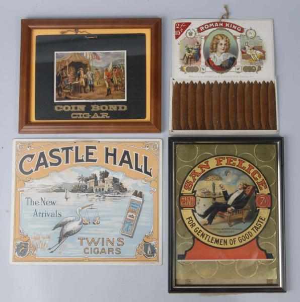 Appraisal: Lot of Cardboard Cigar Advertising Signs Description to Nice set