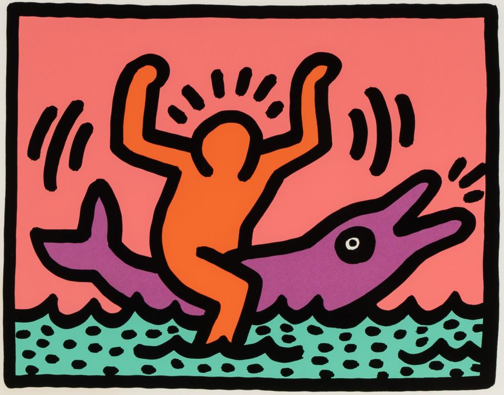 Appraisal: KEITH HARING - Pop Shop V B screenprint on paper