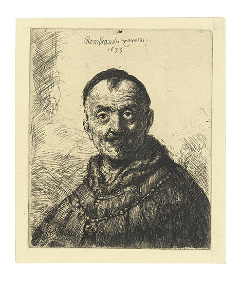 Appraisal: REMBRANDT VAN RIJN The First Oriental Head Etching x mm