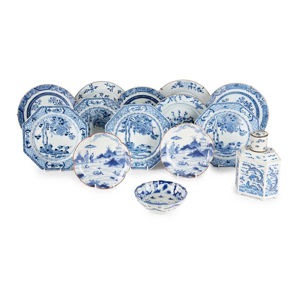 Appraisal: GROUP OF FOURTEEN BLUE AND WHITE WARES TH- TH CENTURY