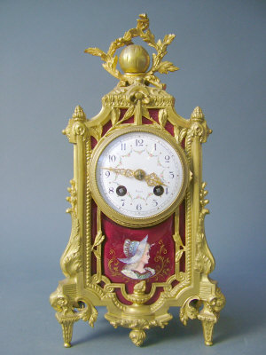 Appraisal: A late th century French ormolu cased mantel clock the