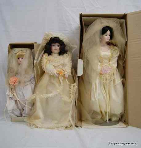 Appraisal: Porcelain Bride Doll CollectiblesFrom the estate of lady who enjoyed