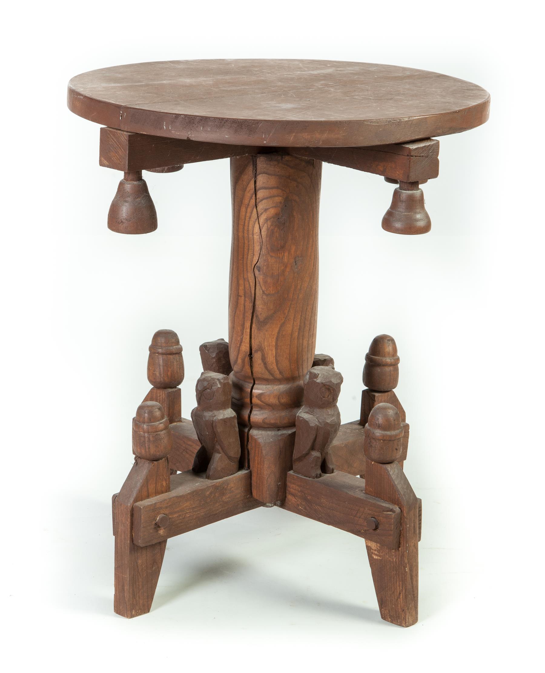 Appraisal: TABLE BY ERNEST POPEYE REED OHIO - Unsigned Wooden table